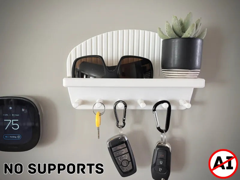 Wall Key Hanger With Shelf