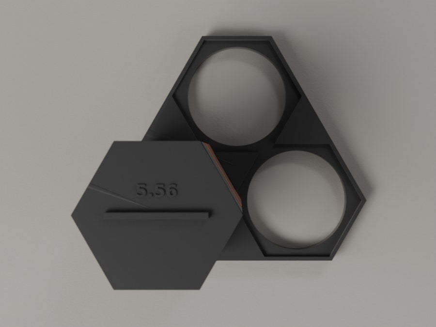 Hexcell Stack — catalog model render, additional view; not a photograph of a finished print