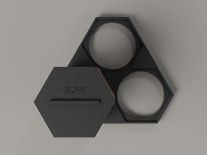 Hexcell Stack — catalog model render, additional view; not a photograph of a finished print