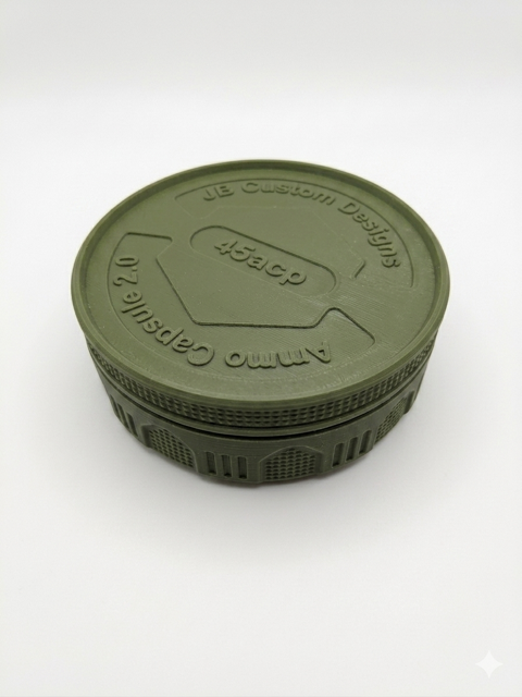 Circular Ammo Storage Case - 45 ACP